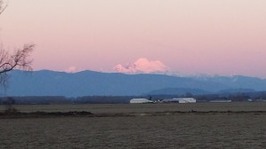 Beautiful sunset on Mt. Baker!